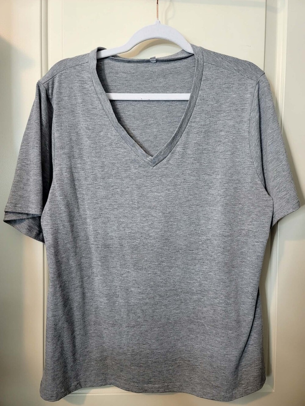 Grey V Neck Womens XL